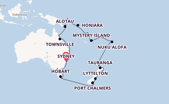 Australië en Nieuw-Zeeland vanaf Sydney, Australië met de Westerdam