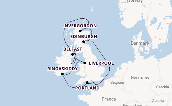 British Isles from Southampton, England with the Norwegian Star