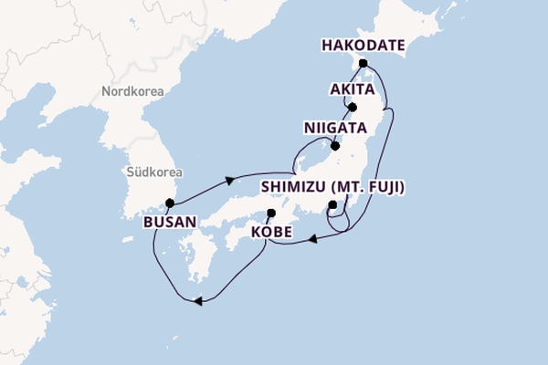 Japan ab Tokio, Japan auf AIDAstella