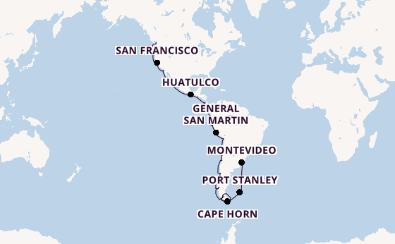 South America from Vancouver, Canada with the Nieuw Amsterdam