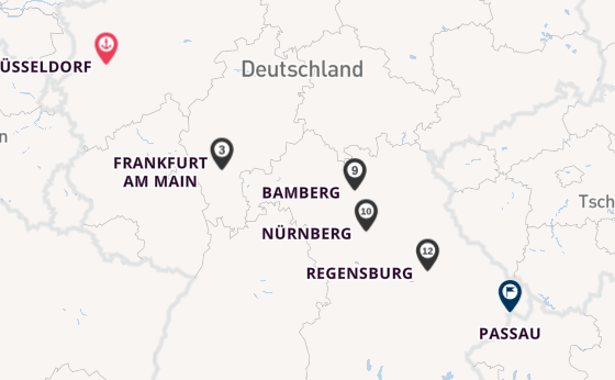 Main ab Düsseldorf, Deutschland auf der VIVA TIARA