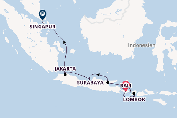 Indonesien ab Bali, Indonesien auf der Vista