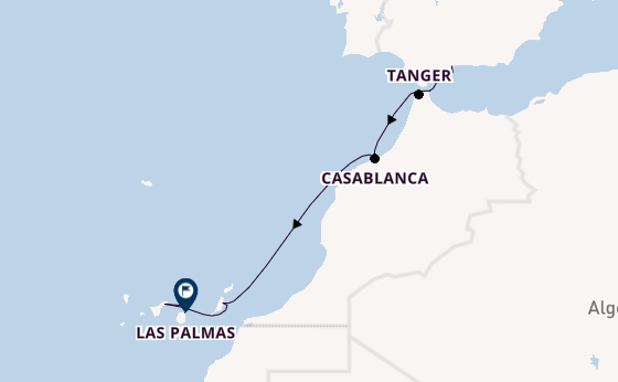 Kanarische Inseln ab Málaga, Spanien auf der Star Flyer