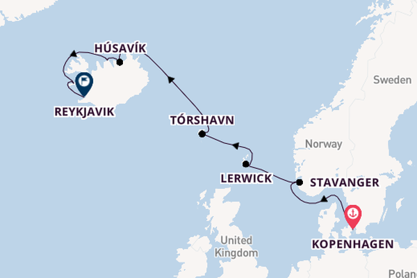 Arctica vanaf Kopenhagen, Denemarken met de Seabourn Quest