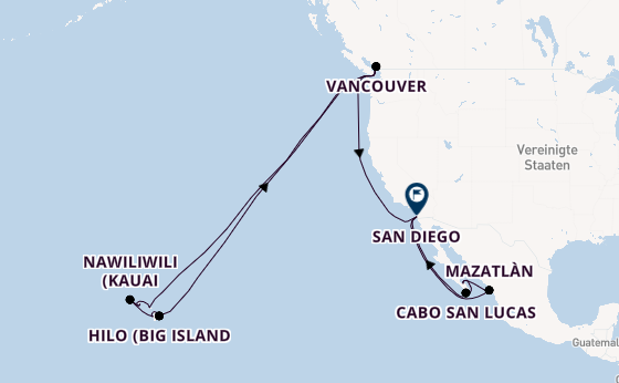 Polynesien ab Vancouver, Kanada auf der Koningsdam