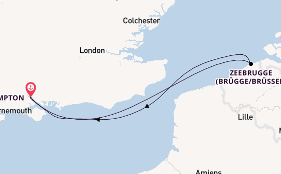 England ab Southampton, Großbritannien auf der Queen Elizabeth