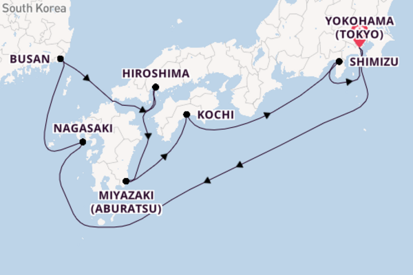 Japan from Yokohama (Tokyo), Japan with the Diamond Princess