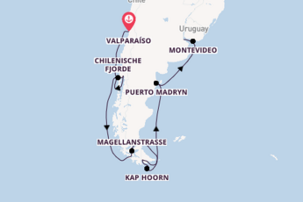 13-tägige Kreuzfahrt von Valparaíso nach Buenos Aires