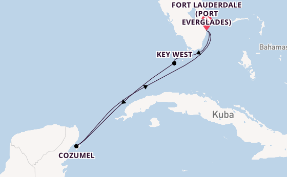 Westliche Karibik ab Fort Lauderdale (Port Everglades), USA auf der Celebrity Eclipse