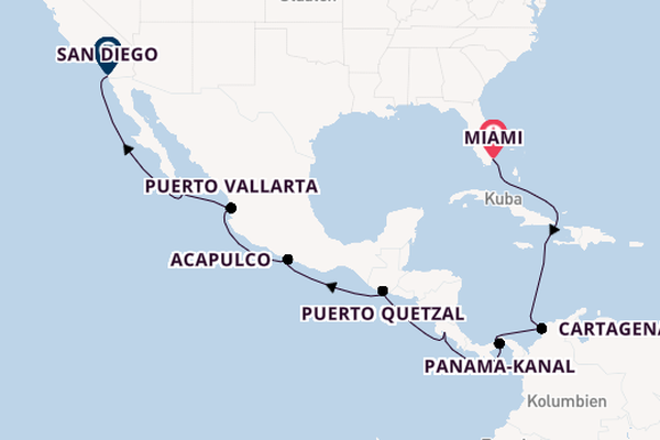 Mittelamerika ab Miami auf der Norwegian Star