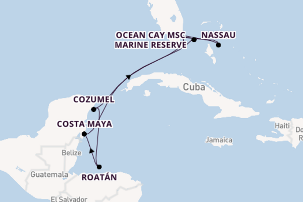Western Caribbean from Miami with the MSC Magnifica