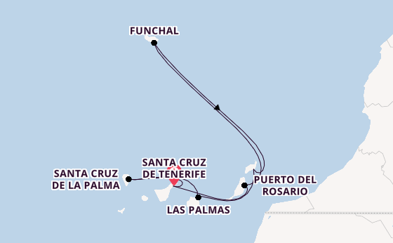 Kanarische Inseln ab Santa Cruz de Tenerife, Spanien auf der MSC Fantasia