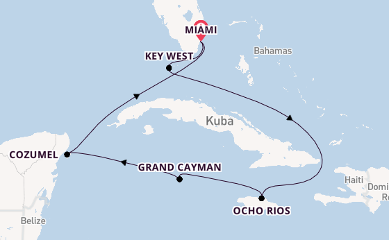 Westliche Karibik ab Miami auf der Zuiderdam
