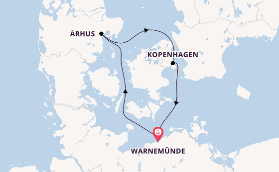 Ostsee ab Warnemünde auf AIDAdiva