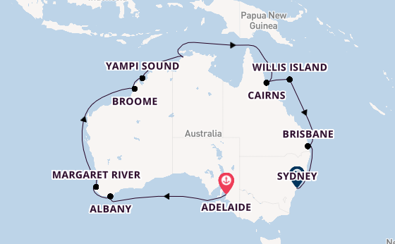 Australia from Adelaide, Australia with the Grand Princess