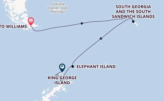 Antarctic Ocean from Puerto Williams, Chile with the Silver Wind
