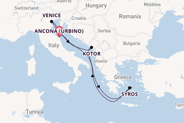 Mediterranean Sea from Ancona (Urbino), Italy with the MSC Lirica