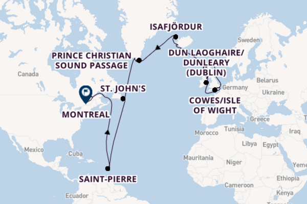 Transatlantic from Greenock (Glasgow), Scotland, United Kingdom with the Seabourn Sojourn