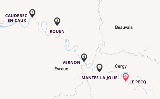 Seine vanaf Le Pecq, Frankrijk met de A-ROSA VIVA