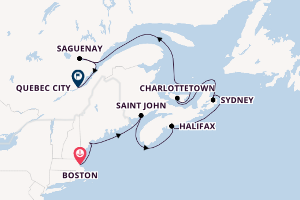 Luxury Boston to Quebec with Canada & New England