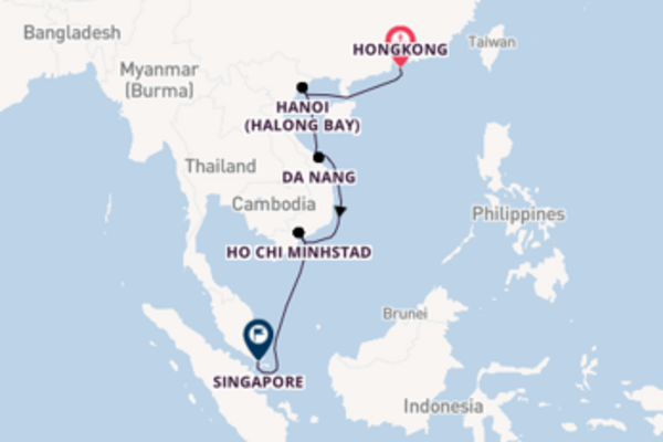 Cruise met Silversea naar Hanoi (Halong Bay)