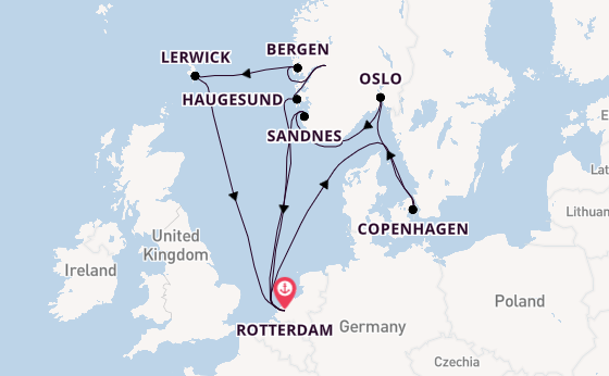 Norway from Rotterdam, Netherlands with the Rotterdam