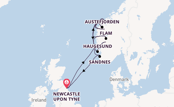 Cruising from Newcastle upon Tyne with the Ambition