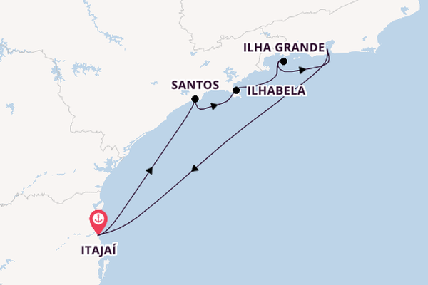 Brazil from Itajaí, Brazil with the MSC Lirica