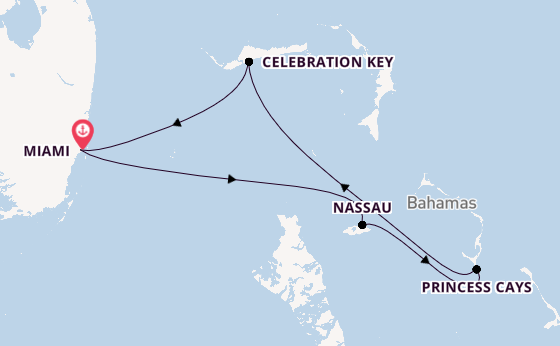 Caribbean vanaf Miami, Verenigde Staten met de Carnival Sunrise