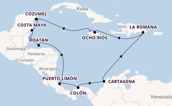 Karibik ab Montego Bay, Jamaika auf der Mein Schiff 3