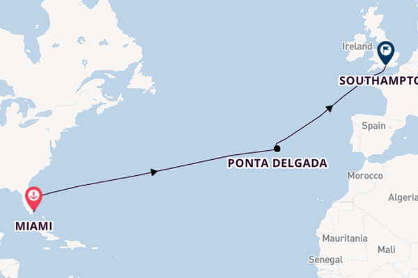 Transatlantic from Miami, Florida, USA with the Queen Elizabeth