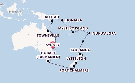 Australien und Neuseeland ab Sydney auf der Westerdam