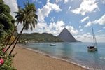 Soufrière Bay, Saint Lucia (Panoramafahrt)