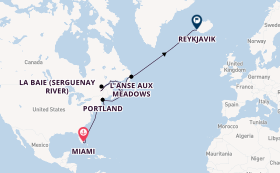 trans-Atlantisch vanaf Miami, Verenigde Staten met de EXPLORA IV