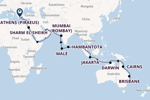 South East Asia from Sydney, Australia with the Marina