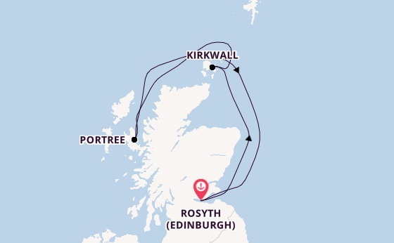Scotland from Rosyth (Edinburgh), Scotland with the Balmoral
