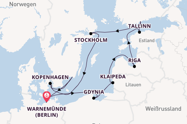 Ostsee ab Warnemünde (Berlin), Deutschland auf der MSC Magnifica