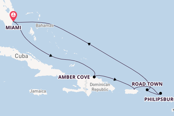 Caribbean from Miami, Florida, USA with the Regal Princess