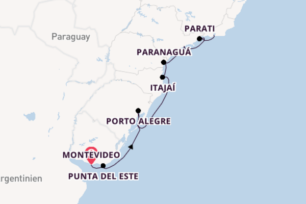 Vasco da Gama - Südamerikas Küste & Wasserfälle entdecken