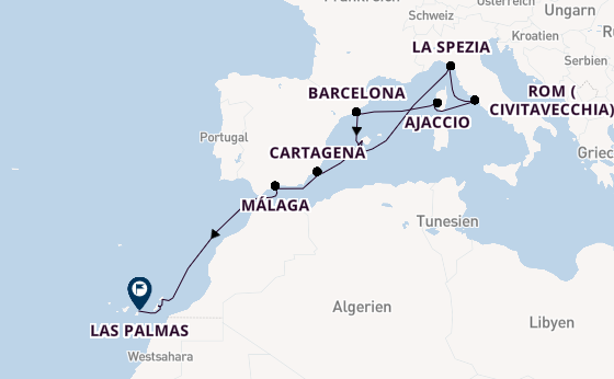 Westliches Mittelmeer ab Palma de Mallorca, Spanien auf AIDAcosma