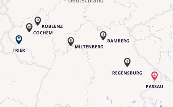 Main ab Passau auf der Amadeus Cara