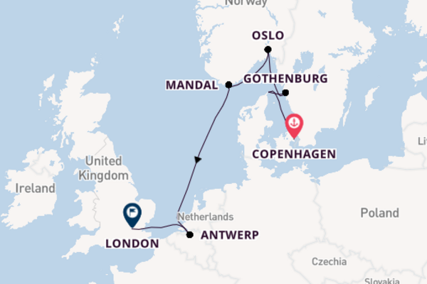 British Isles from Copenhagen, Denmark with the Seabourn Ovation 