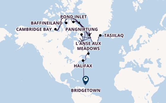 trans-Atlantisch vanaf Reykjavik, IJsland met de Sabourn Venture 