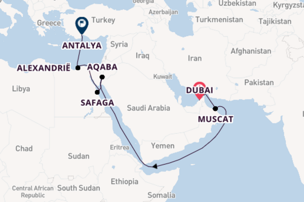 Maak een droomcruise naar Suezkanaal