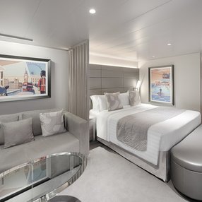 Come aboard the undefined and discover one of 97 cabin categories on a total of 17 decks that can accommodate 6762 passengers. Choose your dream cabin and feel at home on board the undefined!