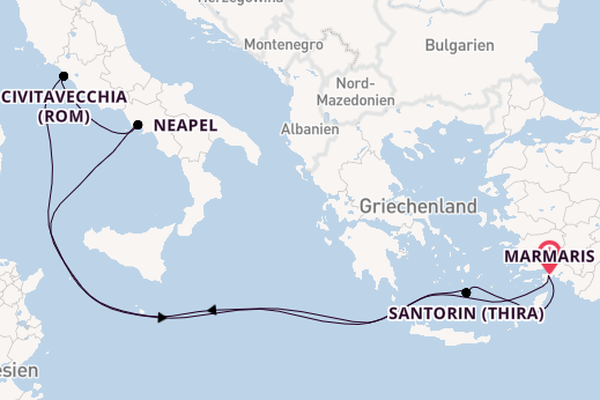 Mittelmeer ab Marmaris, Türkei auf der MSC Divina