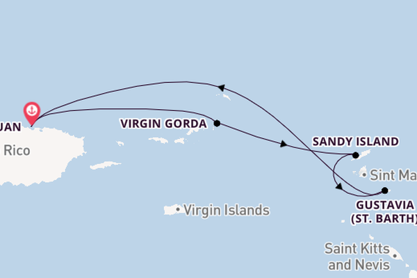 Eastern Caribbean from San Juan, Puerto Rico with the Ilma