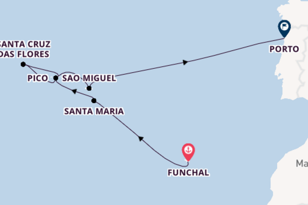 12-tägige Kreuzfahrt von Funchal nach Porto