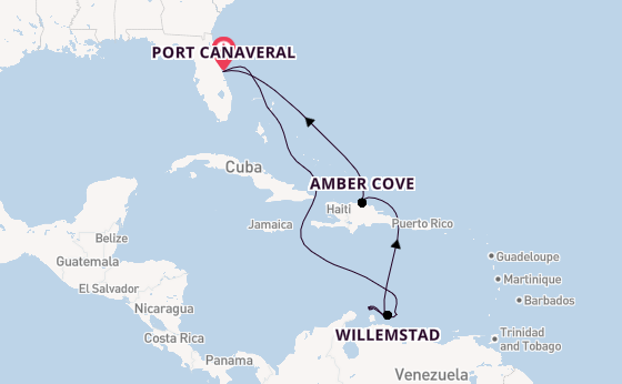 Caribbean vanaf Port Canaveral, Verenigde Staten met de Carnival Firenze