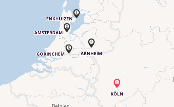 Rhein ab Köln, Deutschland auf der Alisa